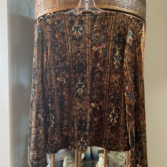 Ladies Boho/Paisley Velvet Blouse - Picture 3 of 3